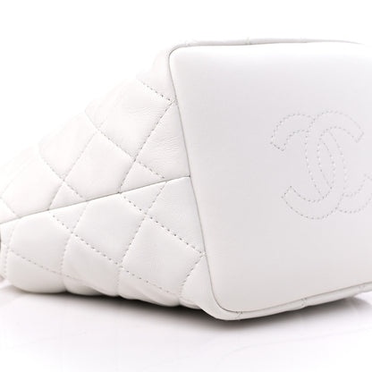 Chanel Lambskin Quilted Small Perfect Meeting Hobo White 8 of 10