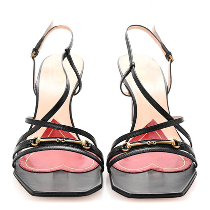 Gucci Malaga Kid Victoria Strappy Horsebit Sandals 41 Black 3 of 9