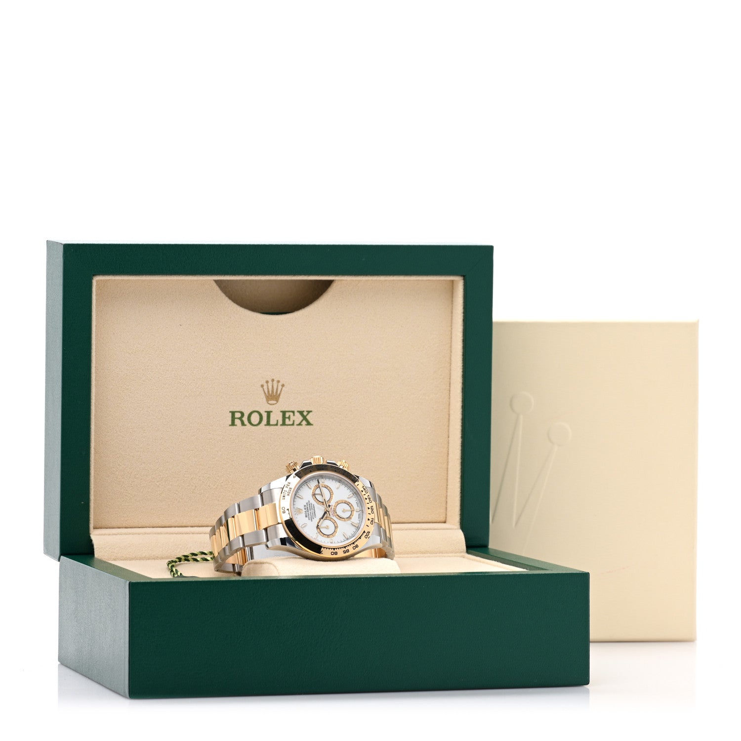Rolex Stainless Steel 18K Yellow Gold 40mm Oyster Perpetual Cosmograph Daytona Watch White 126503 5 of 5
