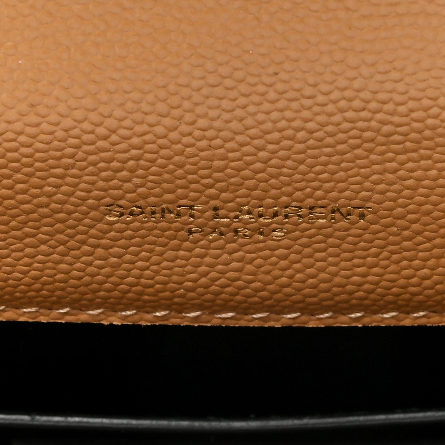 Saint Laurent Grain De Poudre Medium Tri-Quilt Monogram Satchel Dark Beige 6 of 8