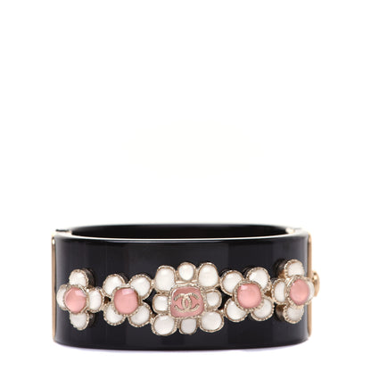 Chanel Resin Gripoix CC Cuff Black 1 of 13