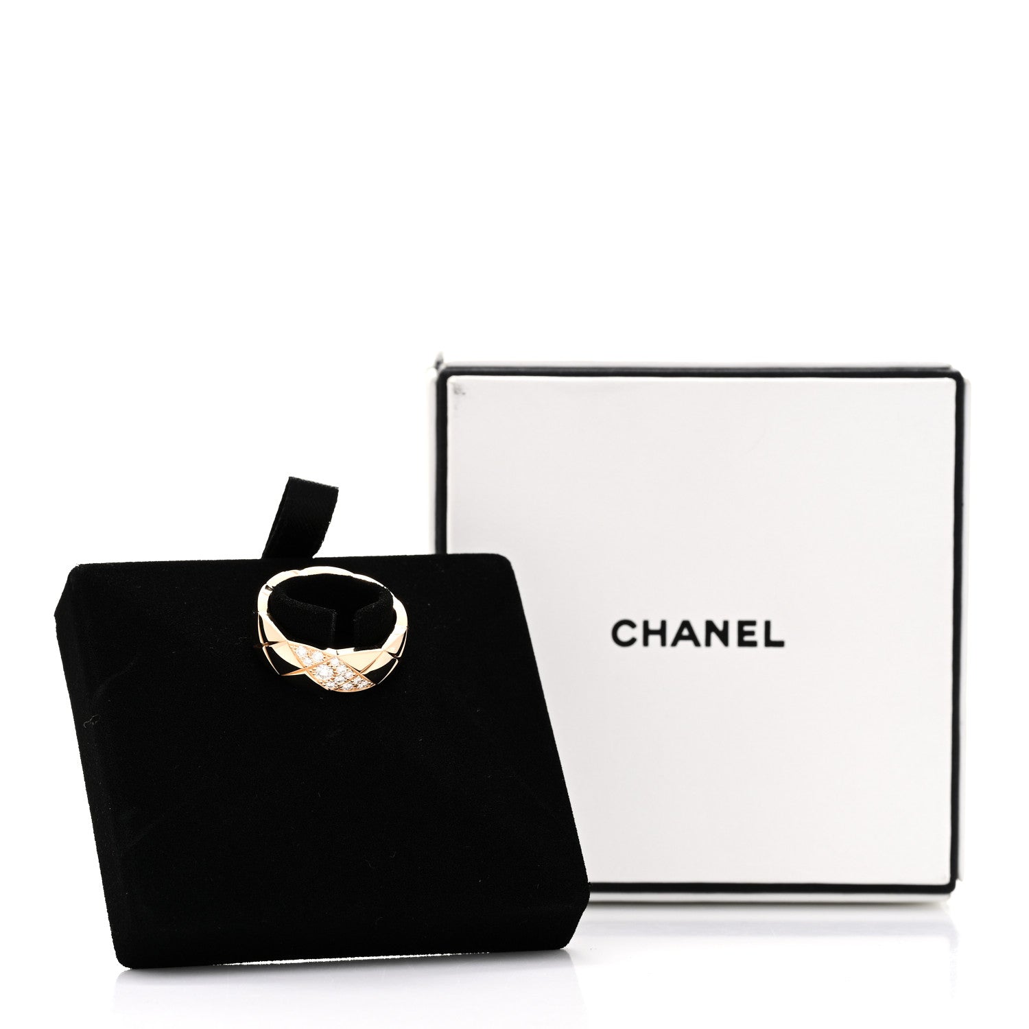 Chanel 18K Yellow Gold Diamond Small Coco Crush Ring 54 6.75 7 of 7