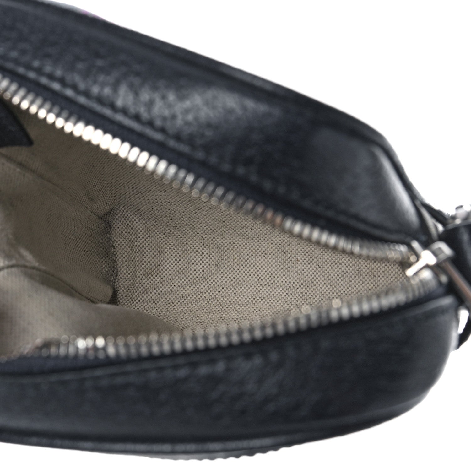 Gucci GG Supreme Monogram Textured Calfskin Web Mini Ophidia Messenger Beige Blue 5 of 10