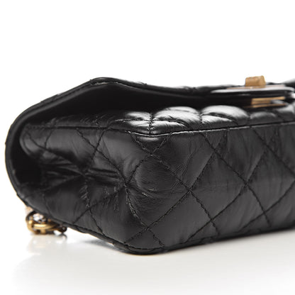 Chanel Aged Calfskin Quilted 2.55 Reissue Chain Waist Bag Black 8 of 11