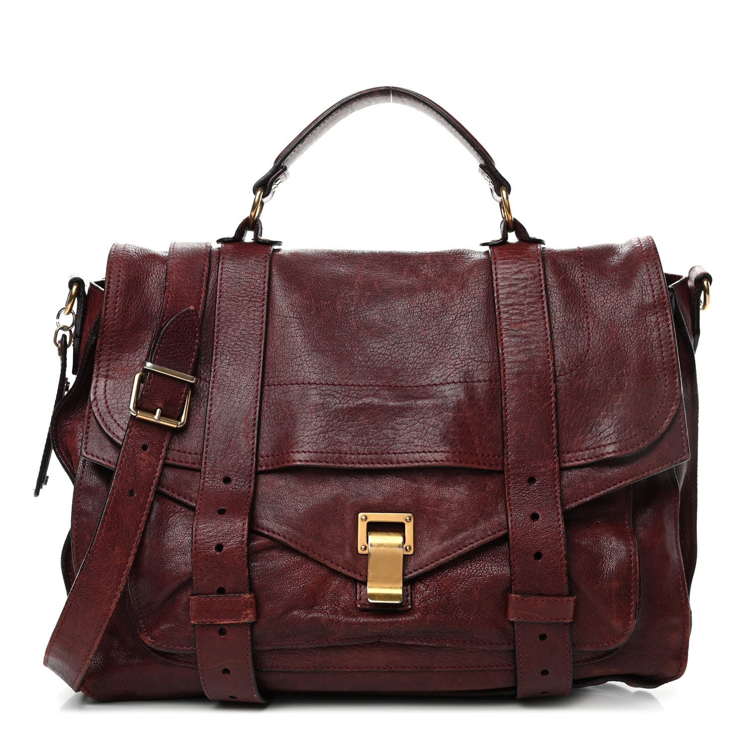 Proenza Schouler Lambskin Medium PS1 Satchel Burgundy 1 of 6