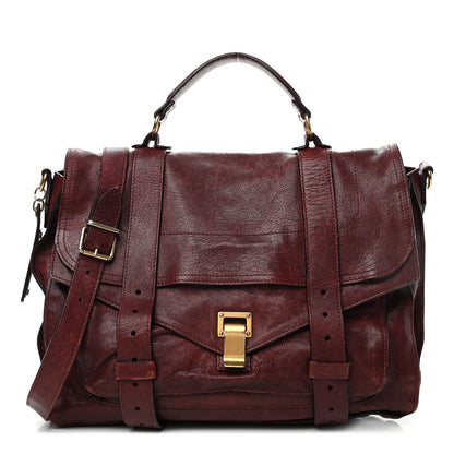 Proenza Schouler Lambskin Medium PS1 Satchel Burgundy 1 of 6