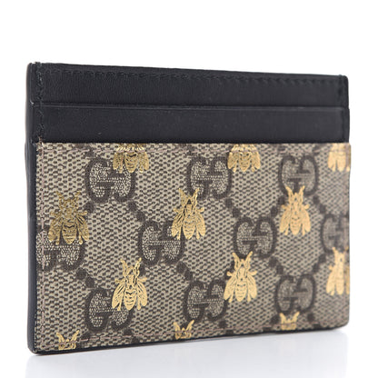Gucci GG Supreme Monogram Bees Card Holder Black 3 of 7