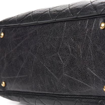 Chanel Glazed Caviar Quilted Small Shiva Tote Black 11 of 11