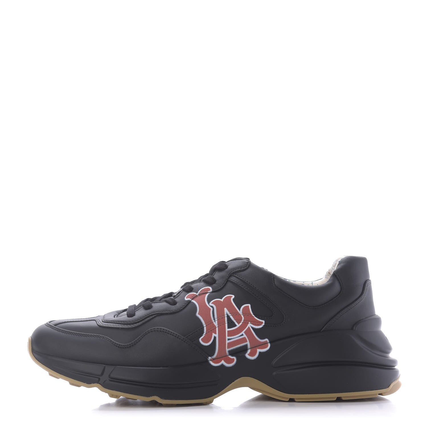 Gucci X MLB Calfskin LA Dodgers Mens Rhyton Sneakers 13.5 Black 1 of 12