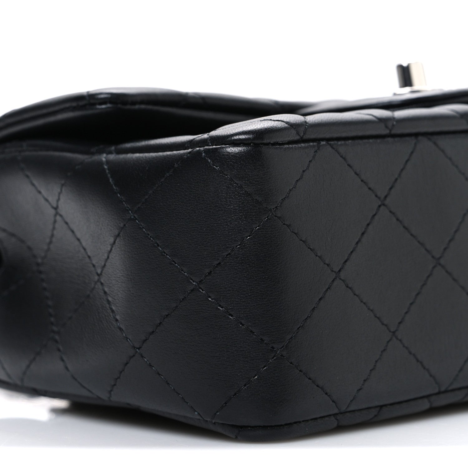 Chanel Lambskin Quilted Mini Rectangular Flap Black 9 of 11