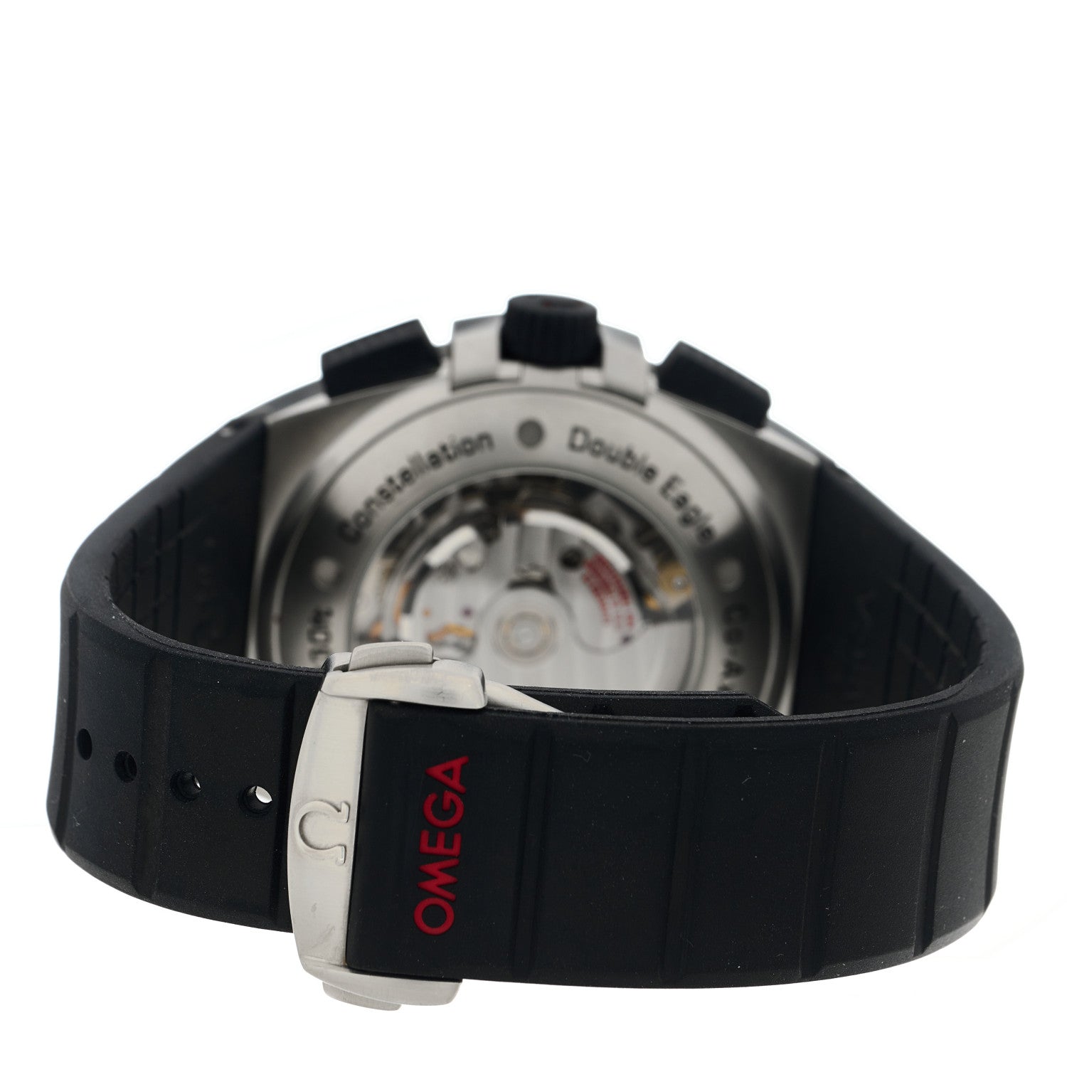 Omega Stainless Steel Rubber 44mm Constellation Double Eagle Chronograph Automatic Watch Black 121.32.44.52.01.001 3 of 4