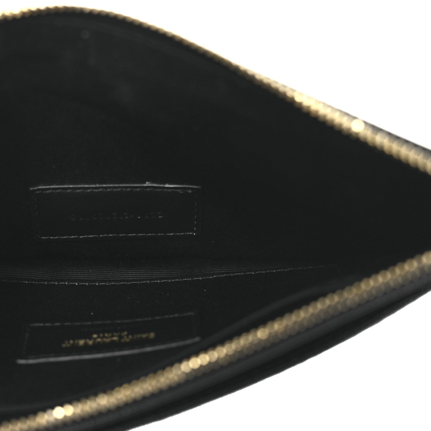 Grain De Poudre Chevron Monogram Large Bill Pouch Black