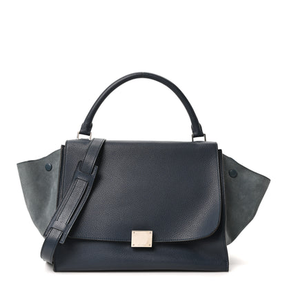 Celine Drummed Calfskin Suede Medium Trapeze Orage 1 of 10