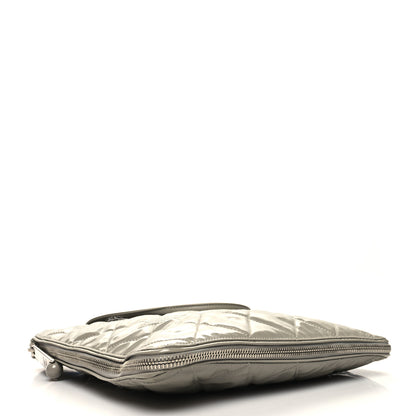 Chanel Patent Quilted Expandable CC Shoping Tote Grey 3 of 13