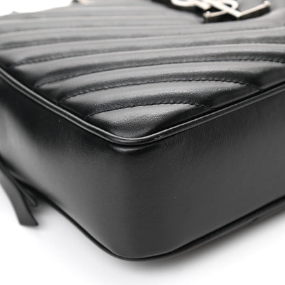 Saint Laurent Calfskin Matelasse Monogram Lou Camera Bag Black 9 of 13