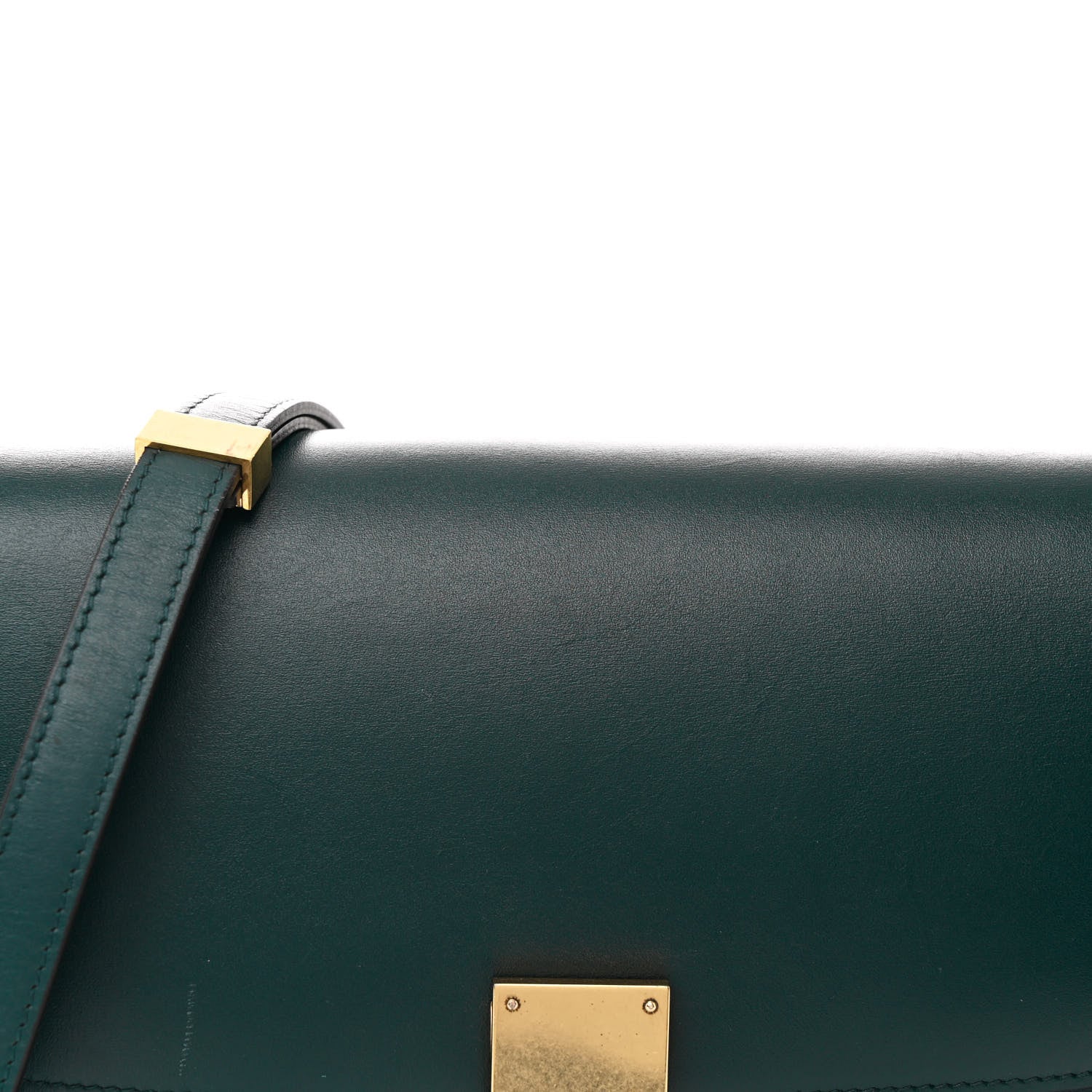 Celine Box Calfskin Medium Classic Box Flap Bag Forest Green 9 of 11