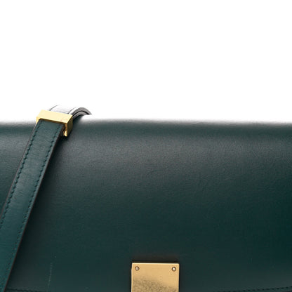 Celine Box Calfskin Medium Classic Box Flap Bag Forest Green 9 of 11