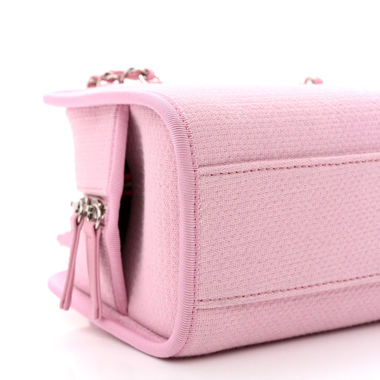 Chanel Canvas Deauville Small Bowling Bag Pink 9 of 10