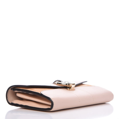 Chloe Calfskin Suede Circle C Long Wallet Cement Pink 4 of 10