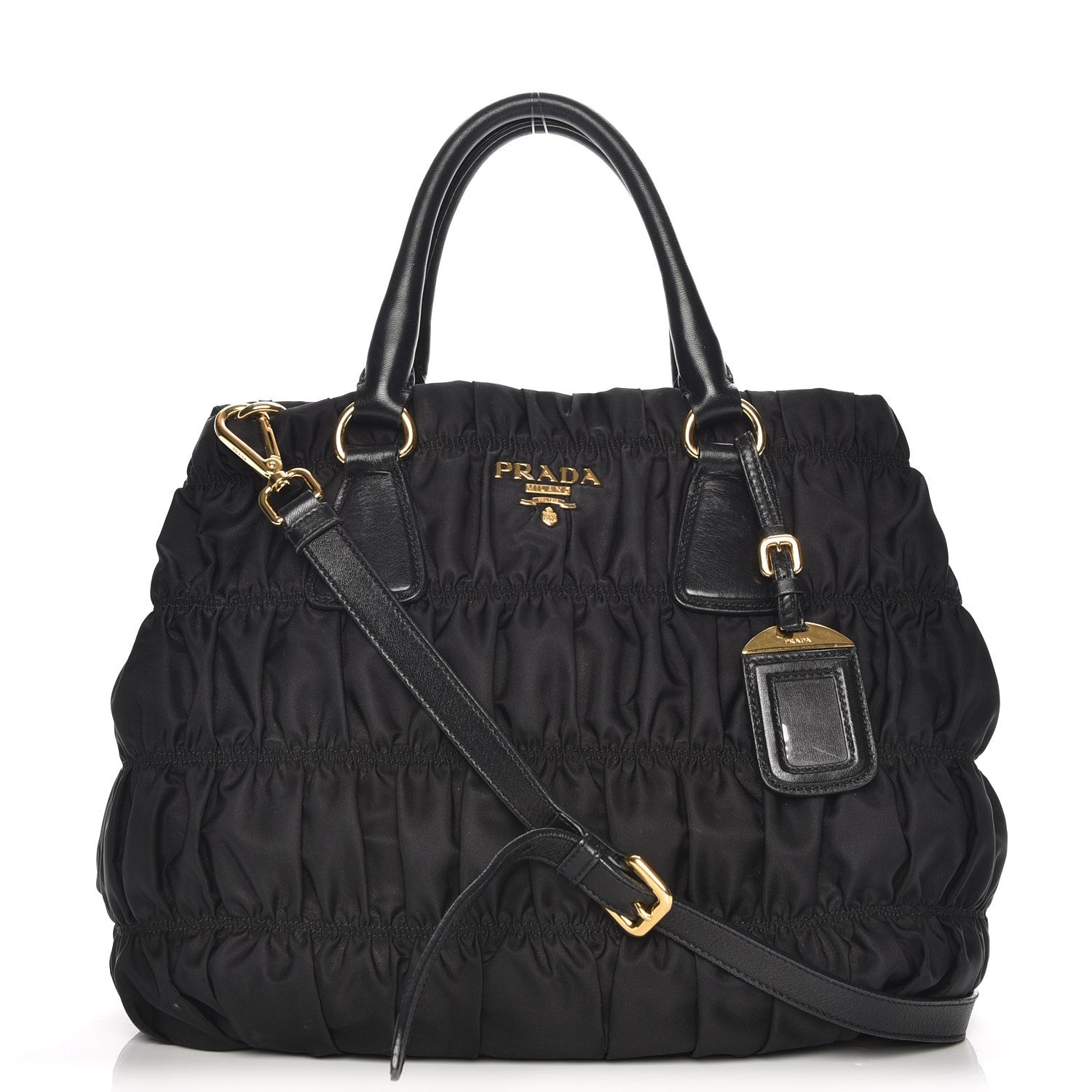 Prada Tessuto Nylon Gaufre Tote Nero Black 1 of 9