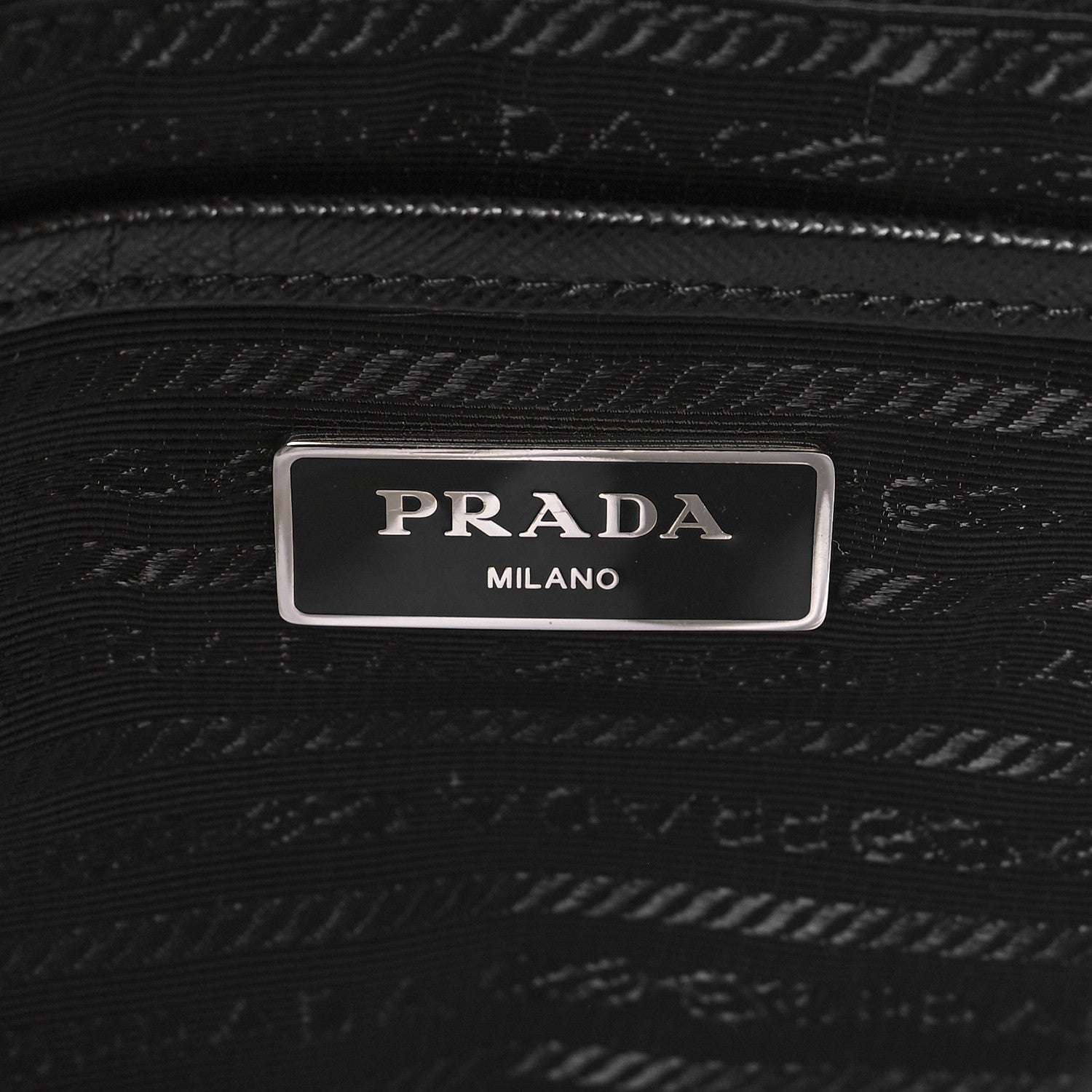 Prada Tessuto Nylon Saffiano Medium Backpack Black 7 of 10