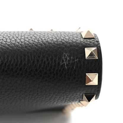 Valentino Garavani Pebbled Calfskin Medium Rockstud Flip Lock Crossbody Bag Black 10 of 10