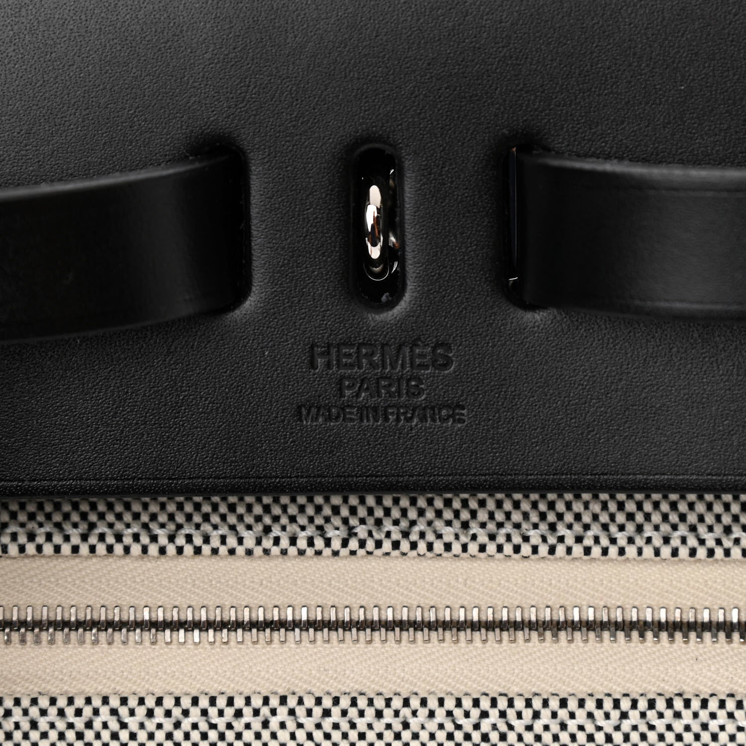 Hermes Criss Viking Vache Hunter Herbag a Dos Zip Retourne Backpack Ecru Black 7 of 12