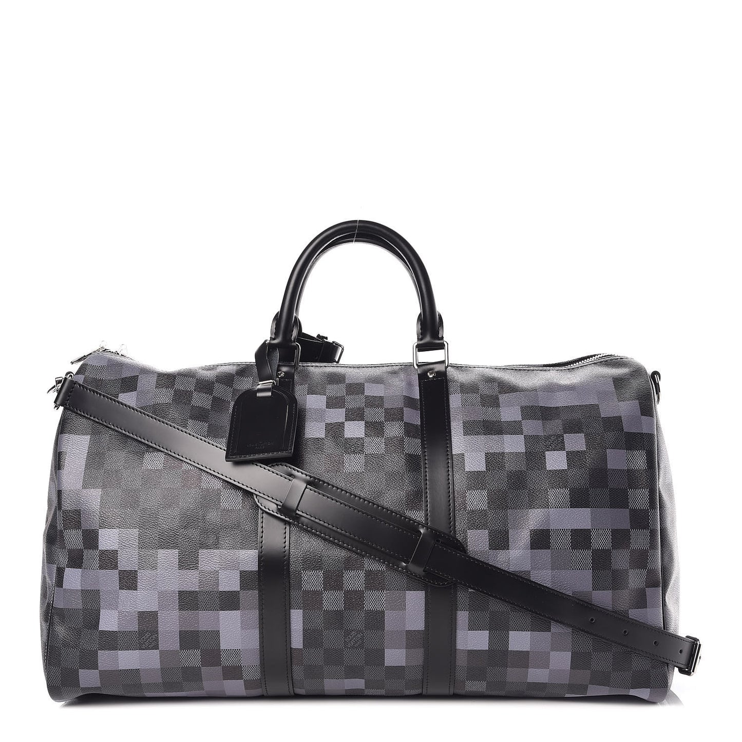 Damier Graphite Pixel Keepall Bandouliere 50 Gris