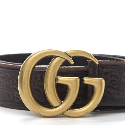 Gucci Calfskin Knurled Double G 40mm Belt 105 42 Testa di Moro 6 of 7