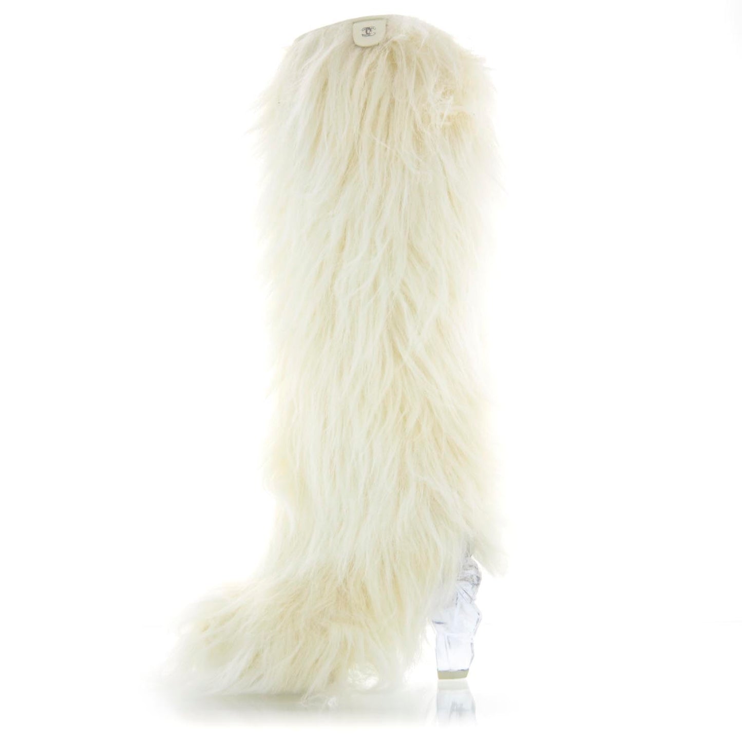 Fantasy Fur Icicle Heel Mukluks Boots 37.5 Ecru
