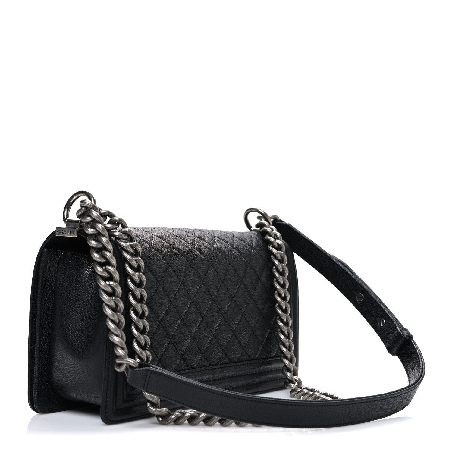 Chanel Iridescent Caviar Quilted Medium Boy Flap Black 3 of 10