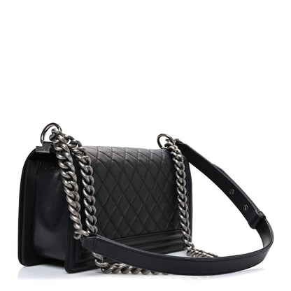 Chanel Iridescent Caviar Quilted Medium Boy Flap Black 3 of 10