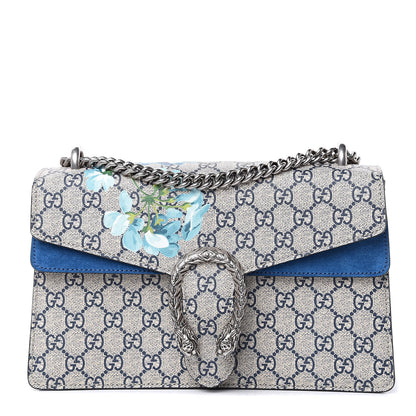 Gucci GG Supreme Monogram Blooms Small Dionysus Shoulder Bag Beige Navy Vintage Blue 1 of 11