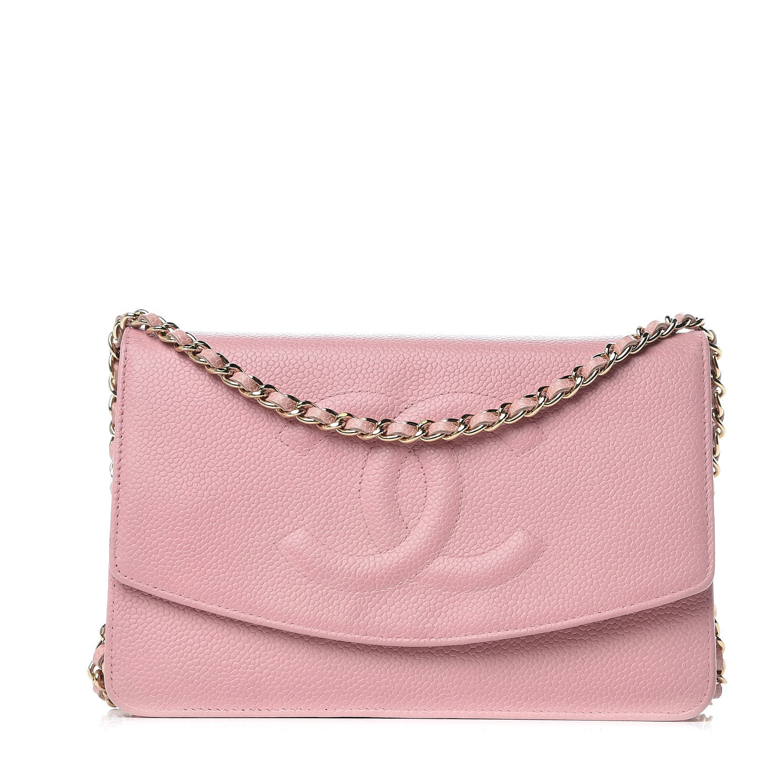 Chanel Caviar Timeless CC Wallet On Chain WOC Pink 1 of 10