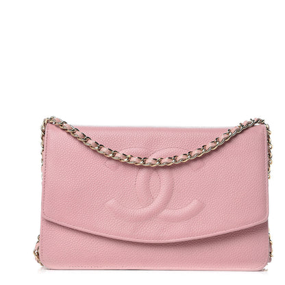 Chanel Caviar Timeless CC Wallet On Chain WOC Pink 1 of 10