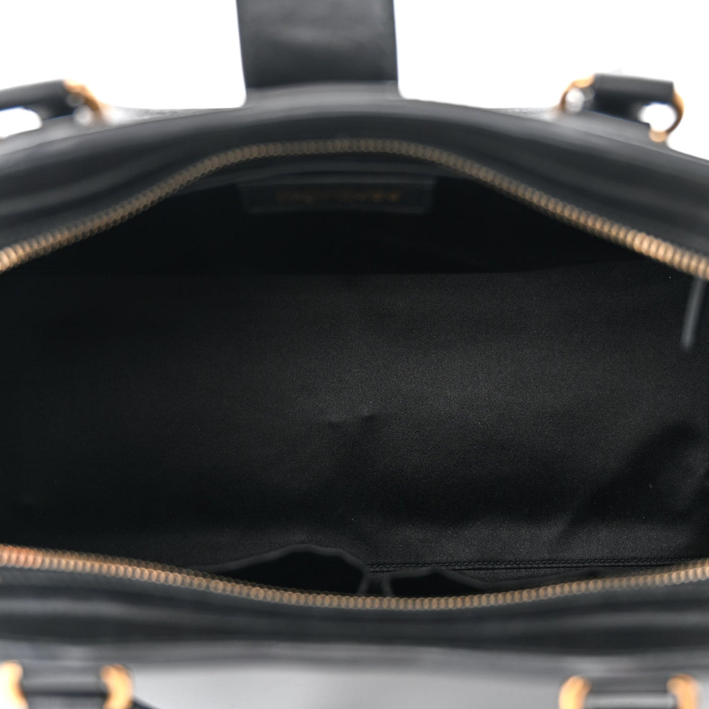 Textured Calfskin Medium Cabas ChYc Black