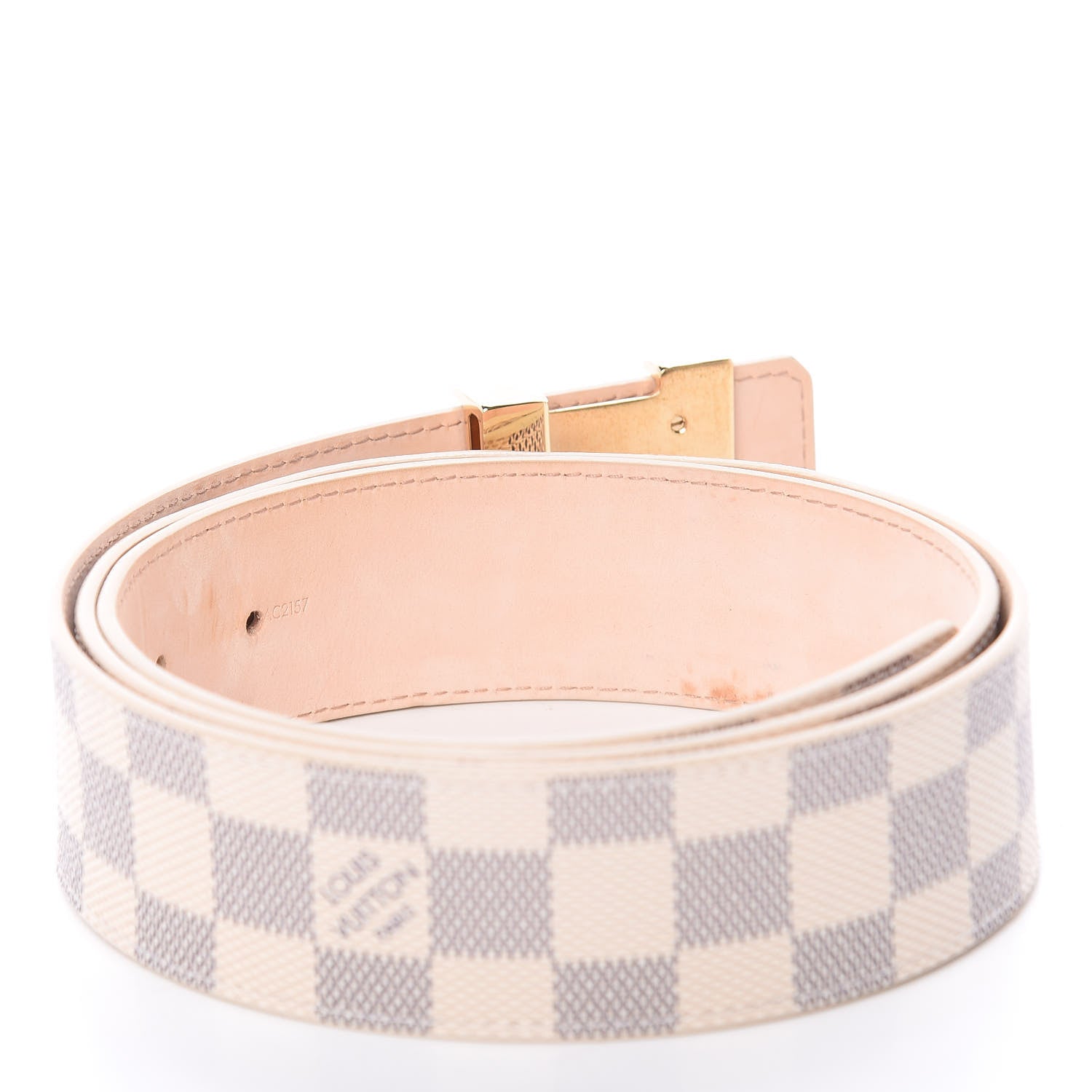 Louis Vuitton Damier Azur LV Initiales Belt 100 40 2 of 7