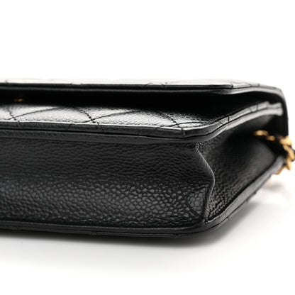 Chanel Caviar Quilted Wallet On Chain WOC Black 11 of 12