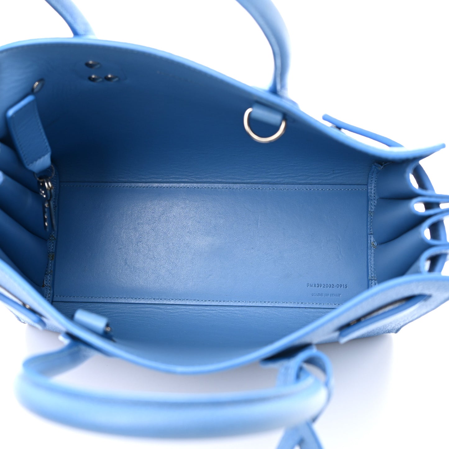 Grained Calfskin Baby Sac De Jour Blue Clair