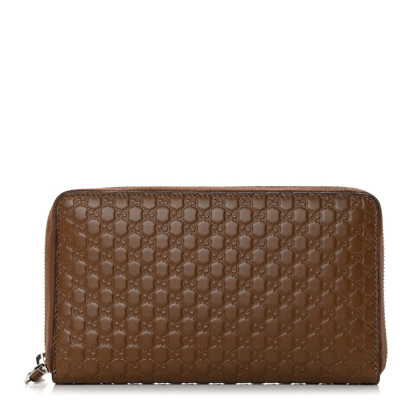 Microguccissima Large Zip Around Organizer Wallet Acero