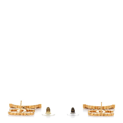 Chanel Metal CC Rue Cambon Drop Earrings Gold 3 of 4