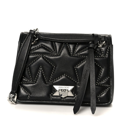 Jimmy Choo Nappa Star Quilted Studded Small Helia Shoulder Bag Black 1 of 12