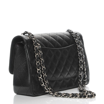 Chanel Caviar Quilted Jumbo Double Flap Black 3 of 7