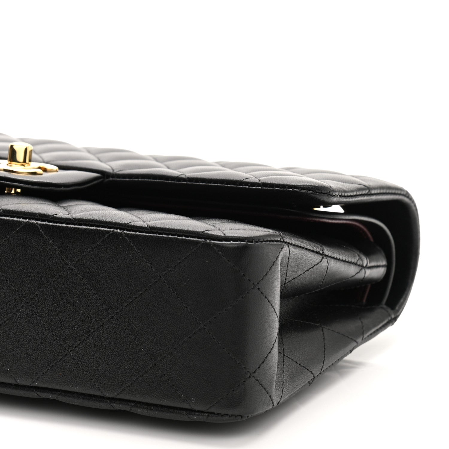 Chanel Lambskin Quilted Medium Double Flap Black 10 of 10