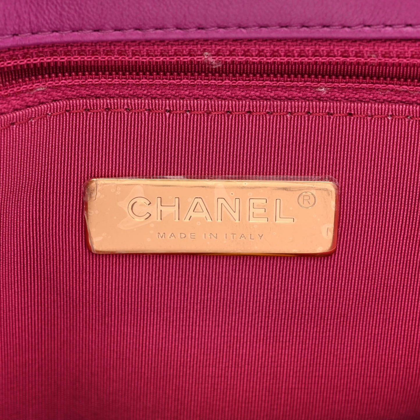 Lambskin Quilted Medium Chanel 19 Flap Purple