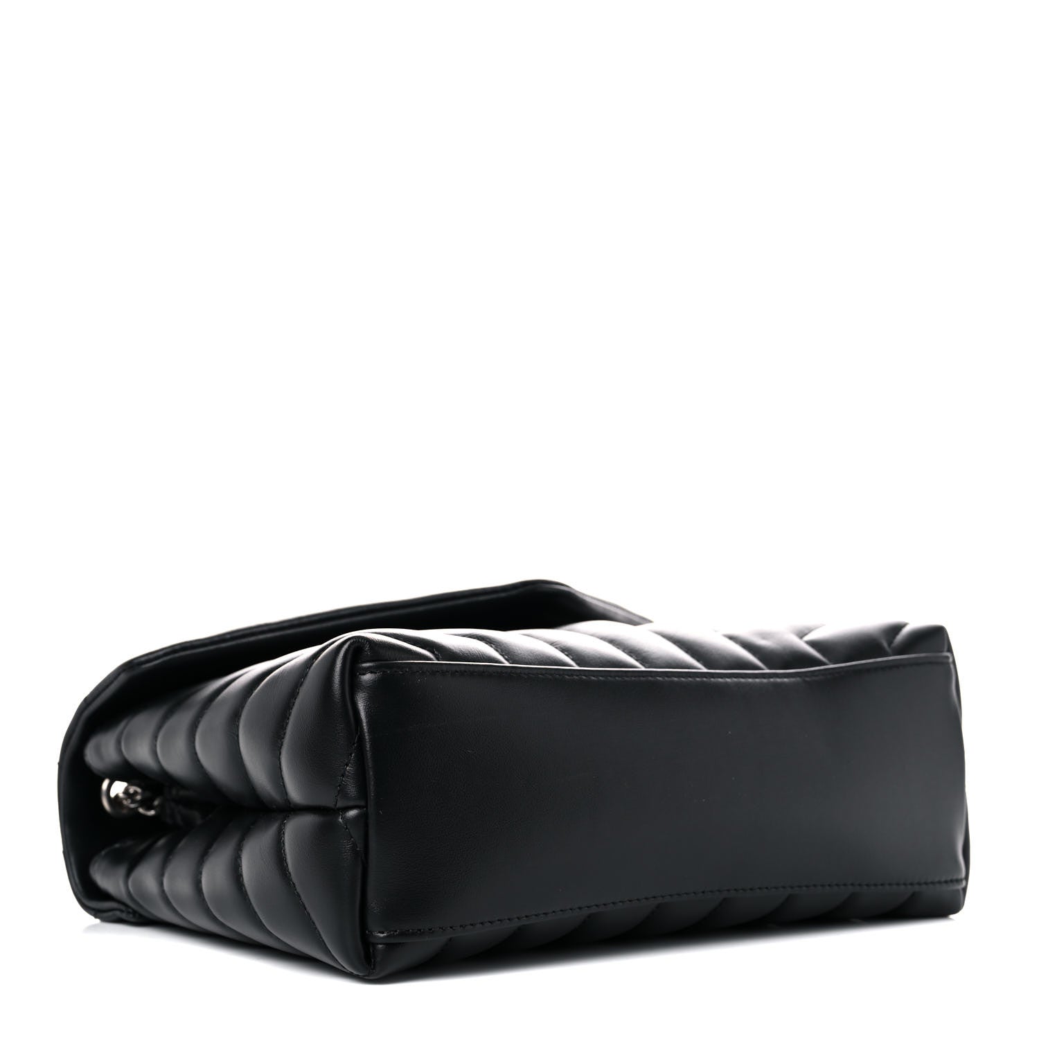 Saint Laurent Calfskin Y Quilted Monogram Small Loulou Chain Satchel Black 4 of 10