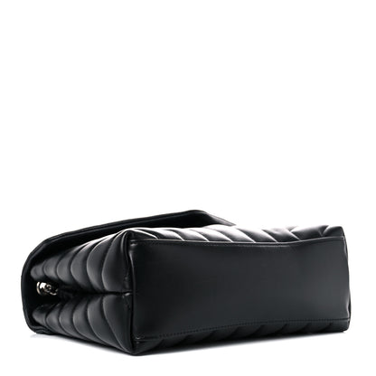 Saint Laurent Calfskin Y Quilted Monogram Small Loulou Chain Satchel Black 4 of 10