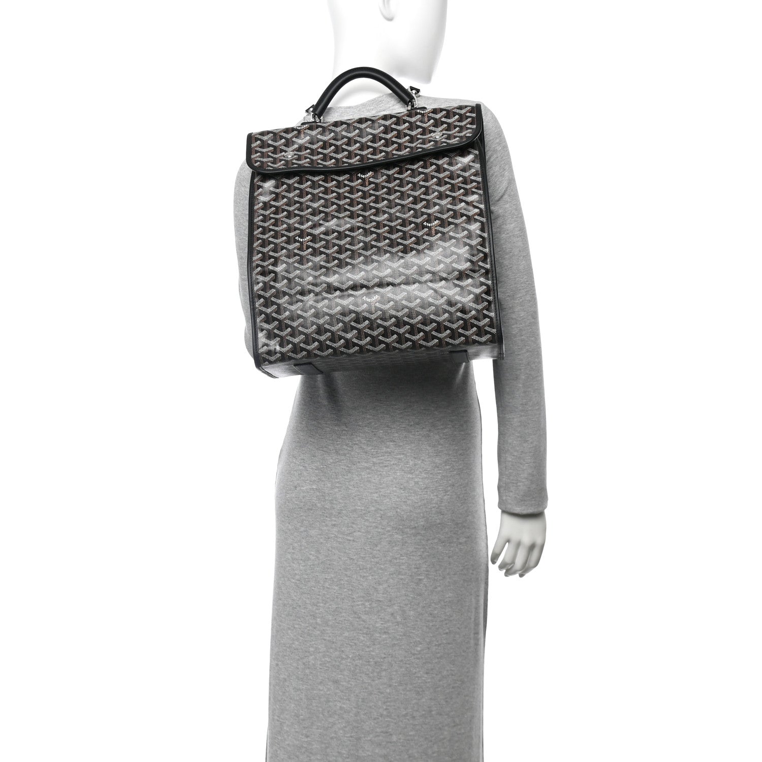 Goyard Goyardine Saint Leger Soft Briefcase Backpack Black 2 of 9