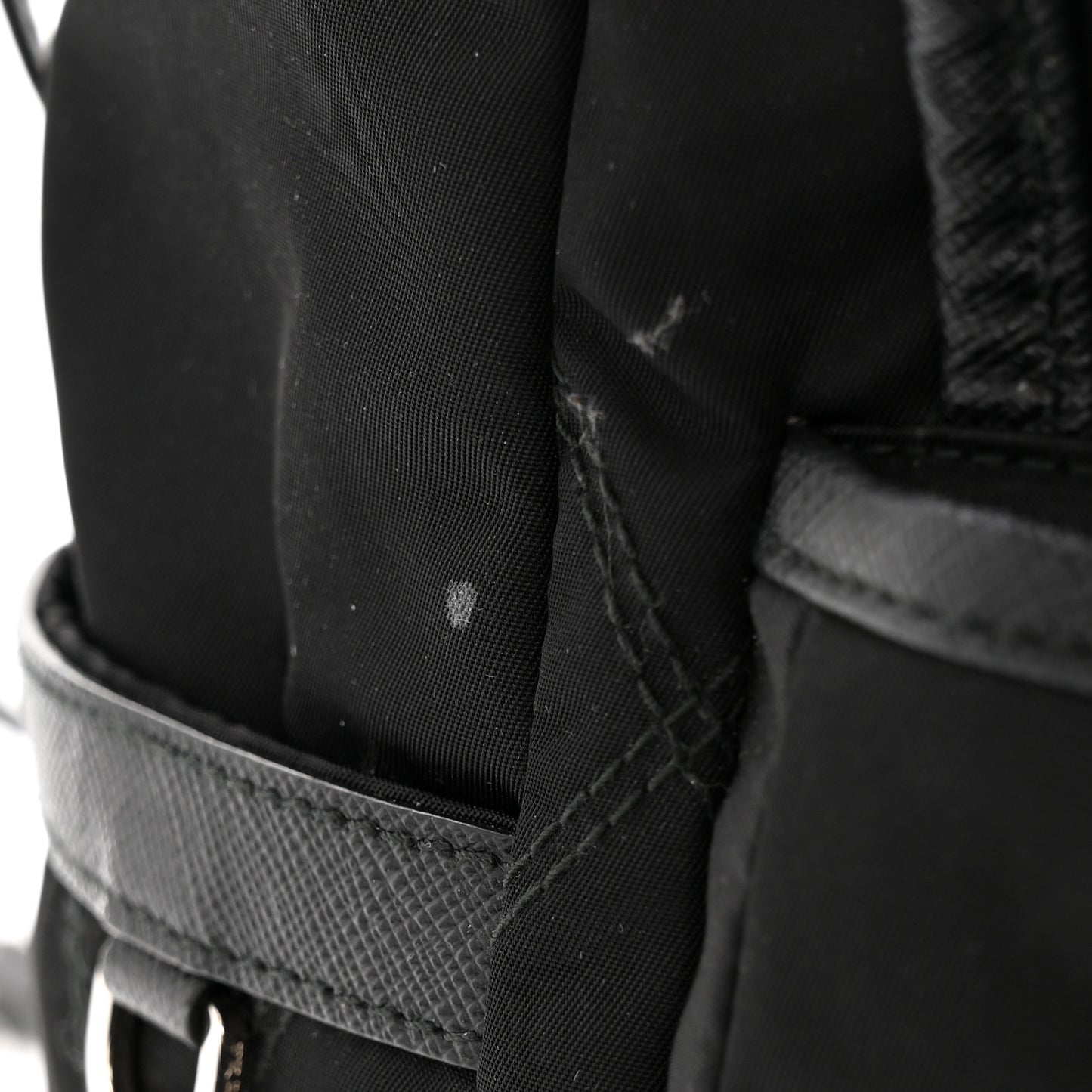 Tessuto Nylon Saffiano Vela Quilted Backpack Black