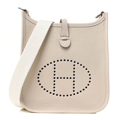Hermes Taurillon Clemence Evelyne TPM Craie 1 of 11